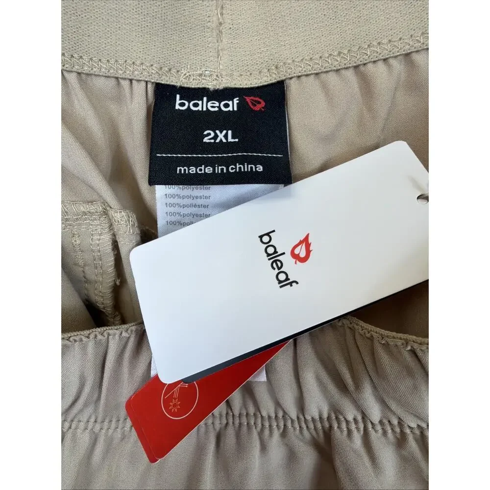 NWT Baleaf Khaki Zipper Pockets Adjustable Hem Activewear Pants #1449 Size 2X - Picture 14 of 14